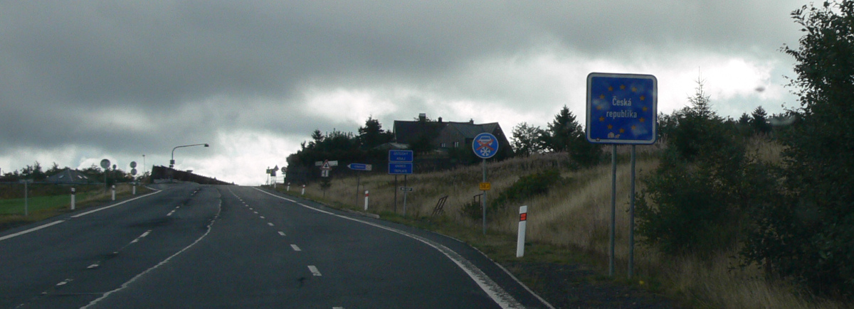 panneau d'entrée en Tchéquie